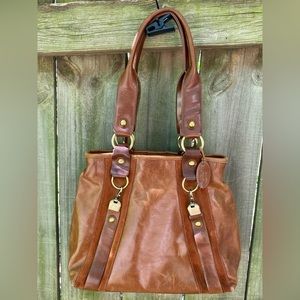 Relativity Distressed Leather/Suede Shoulder Bag​​